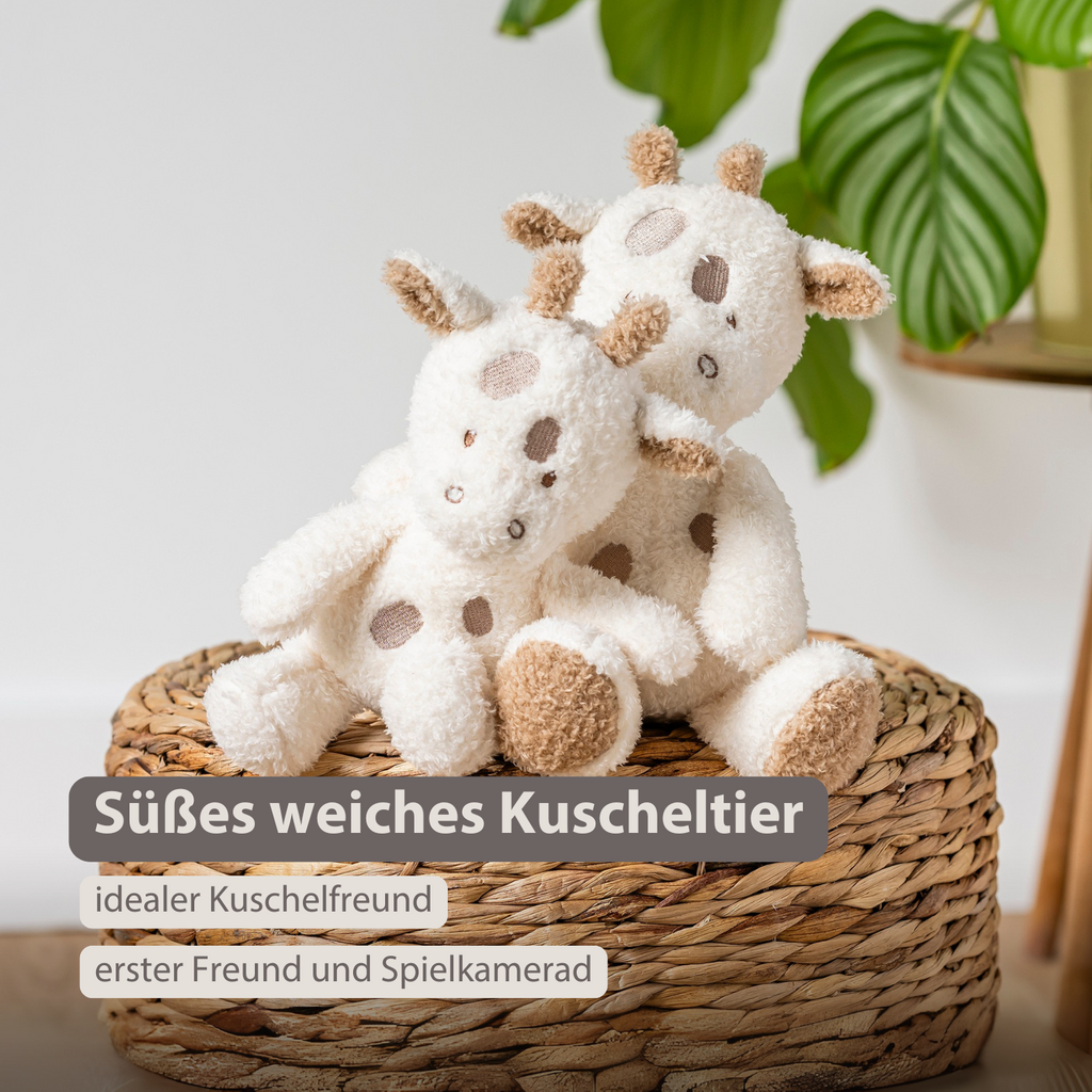 TEDDY Baby Plush Giraffe – 25 cm – Soft Baby Cuddle Toy – Off-White [DE]