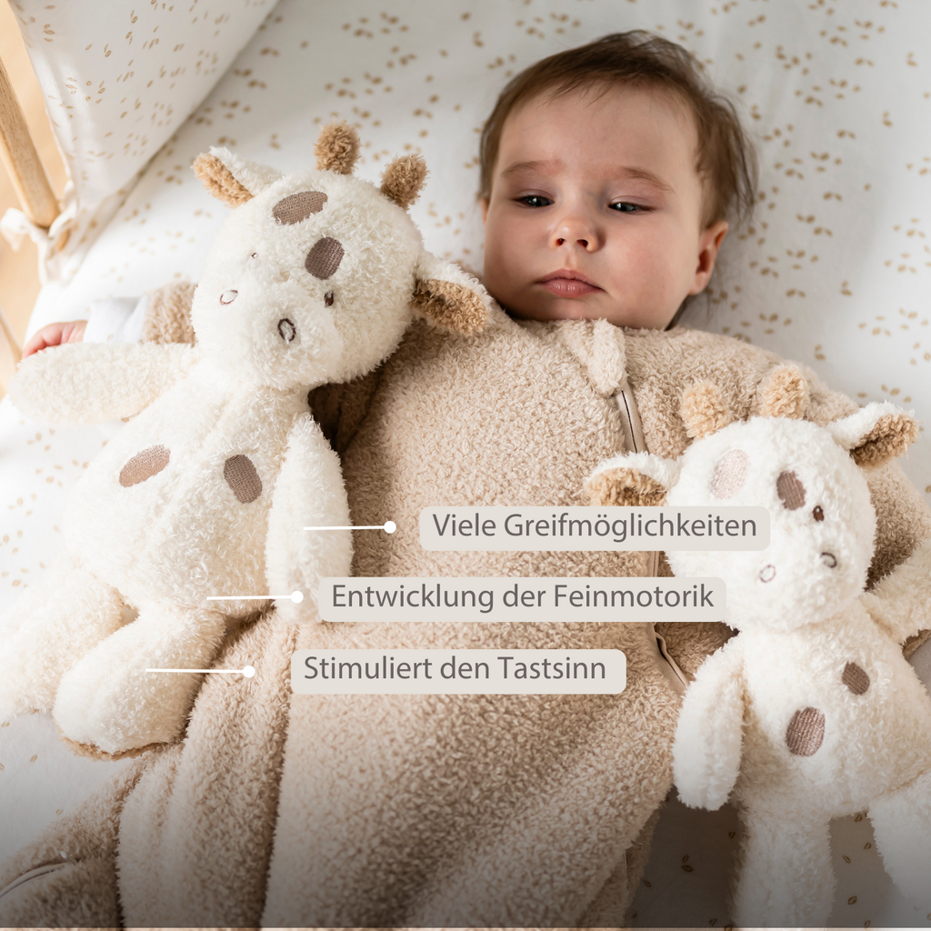 TEDDY Baby Plush Giraffe – 25 cm – Soft Baby Cuddle Toy – Off-White [DE]