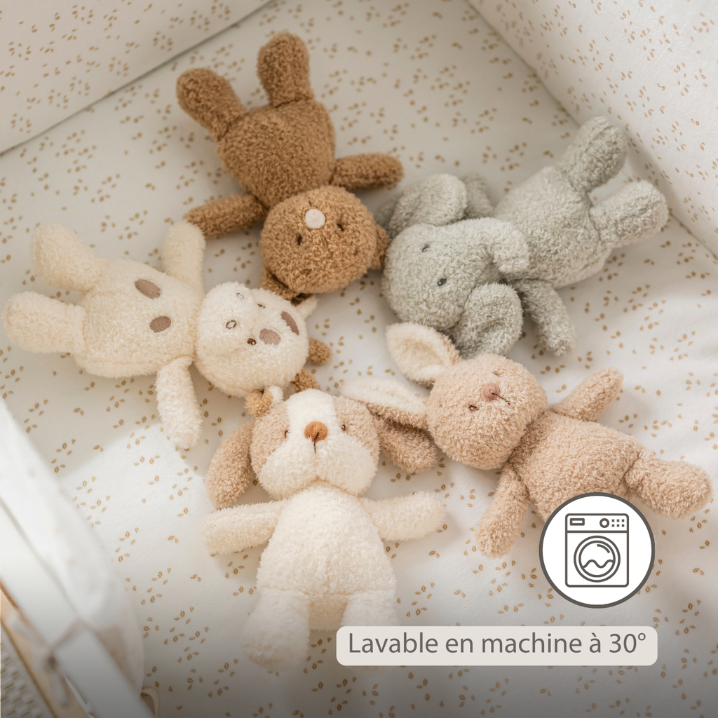 TEDDY Baby Plush Giraffe – 25 cm – Soft Baby Cuddle Toy – Off-White [FR]