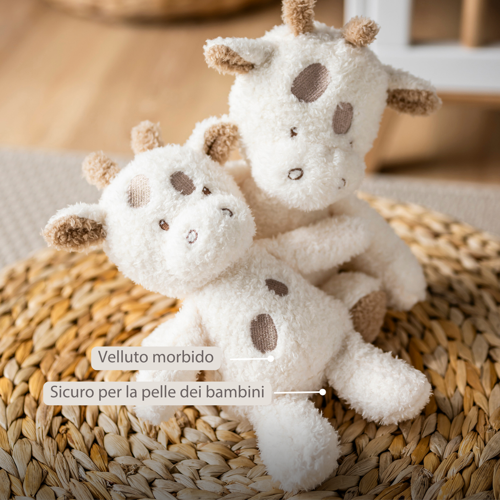TEDDY Baby Plush Giraffe – 25 cm – Soft Baby Cuddle Toy – Off-White [IT]