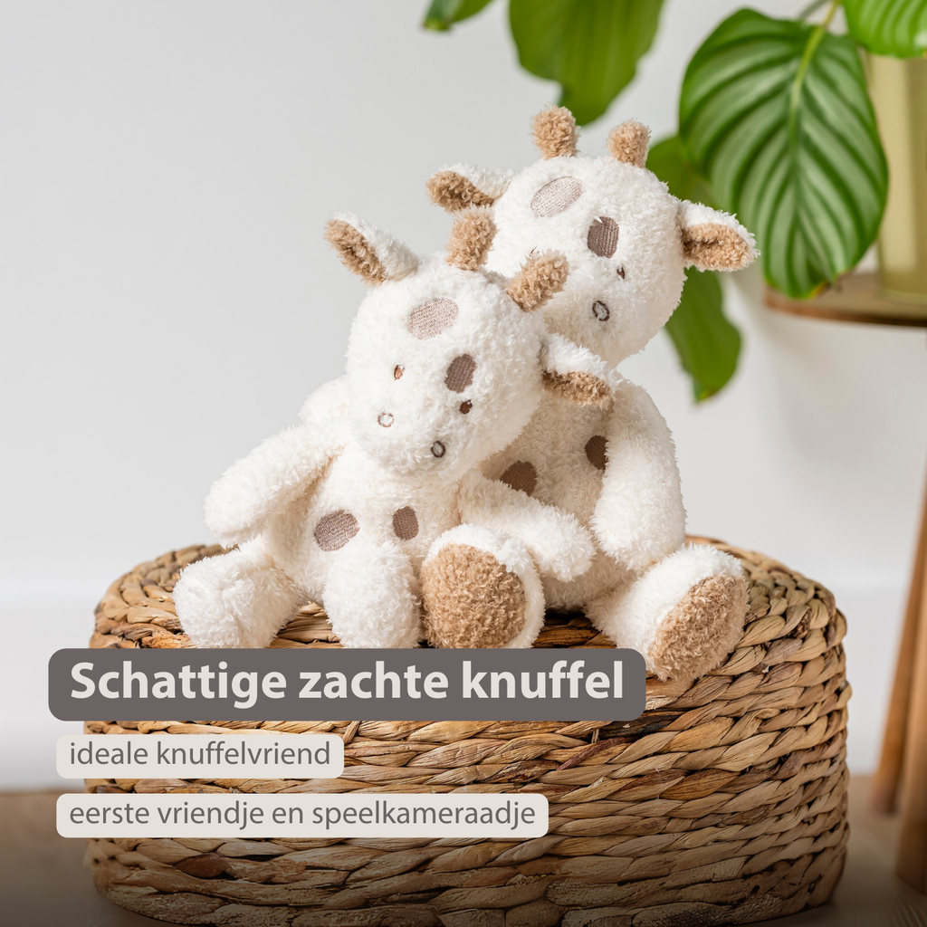 TEDDY Baby Plush Giraffe – 25 cm – Soft Baby Cuddle Toy – Off-White [NL]