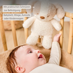 TEDDY Music Plush Dog – 25 cm – Soft Plush Toy with Music – White & Beige [DE]