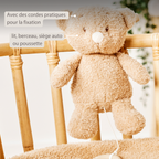 TEDDY Music Plush Bear – 25 cm – Soft Plush Toy with Music – Beige [FR]