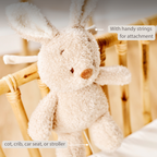 TEDDY Music Plush Bunny – 25 cm – Soft Plush Toy with Music – Beige [EN]