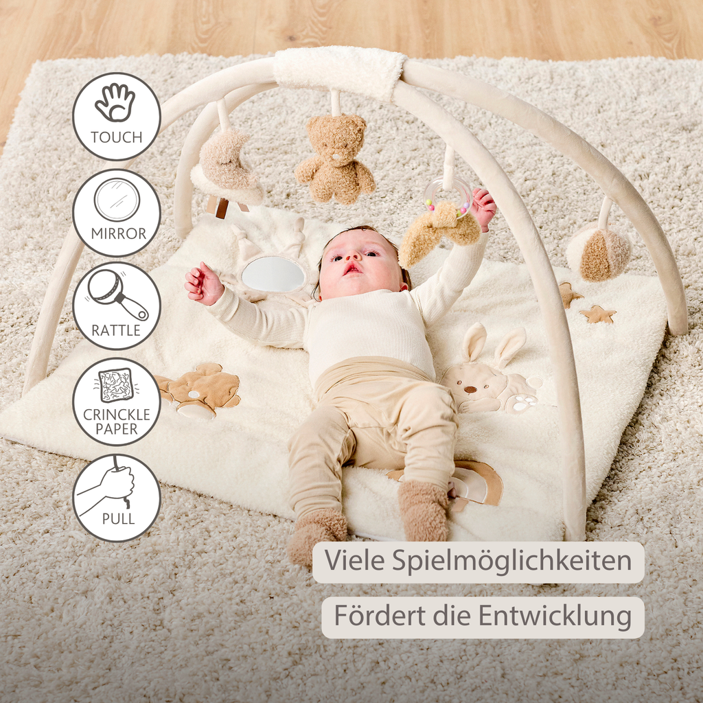 TEDDY Baby Playmat with Arches Square – 70 x 80 cm – Baby Activity Play Rug [DE]