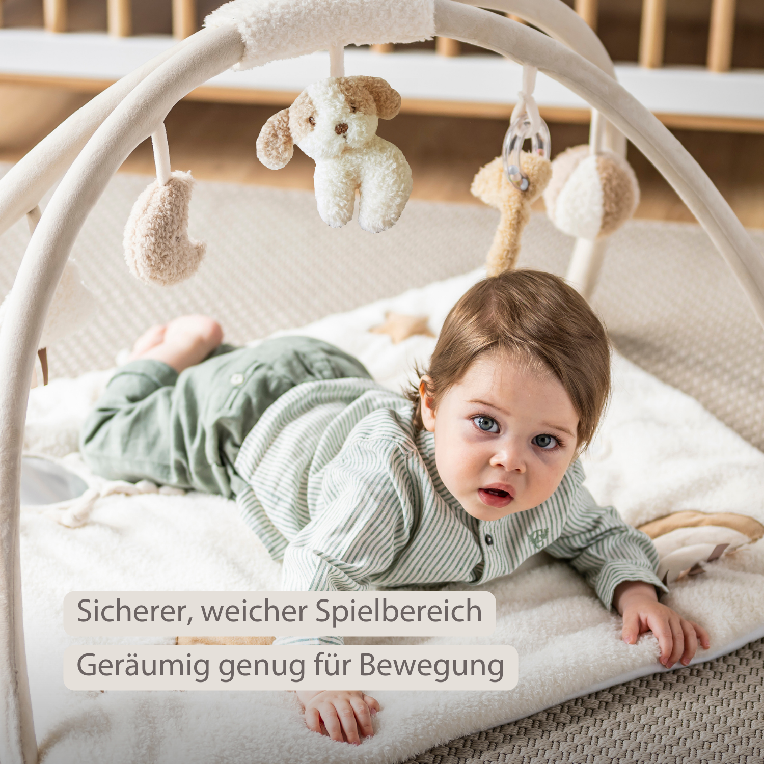 TEDDY Baby Playmat with Arches Square – 70 x 80 cm – Baby Activity Play Rug [DE]