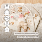 TEDDY Baby Playmat with Arches Square – 70 x 80 cm – Baby Activity Play Rug [FR]