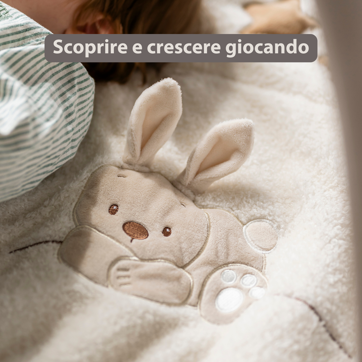 TEDDY Baby Playmat with Arches Square – 70 x 80 cm – Baby Activity Play Rug [IT]