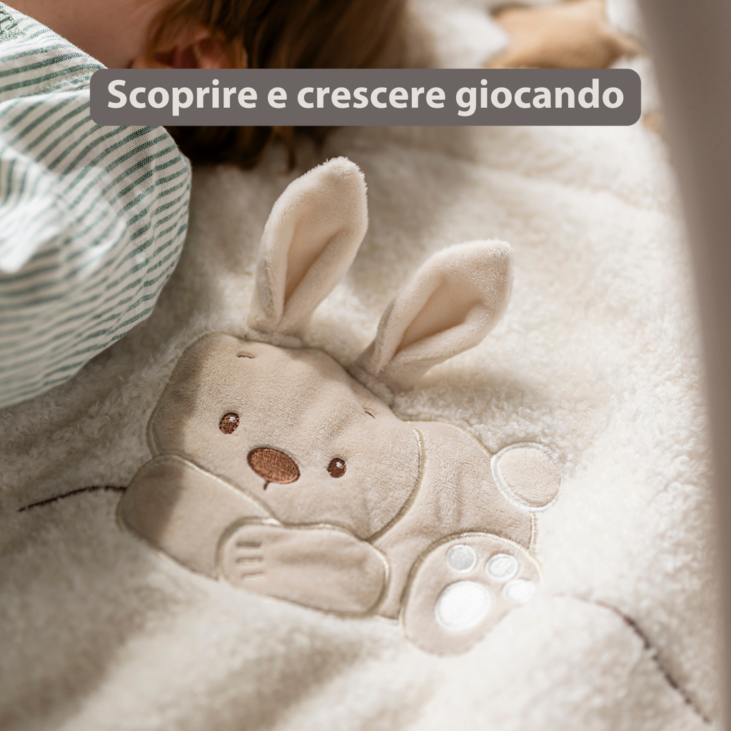 TEDDY Baby Playmat with Arches Square – 70 x 80 cm – Baby Activity Play Rug [IT]