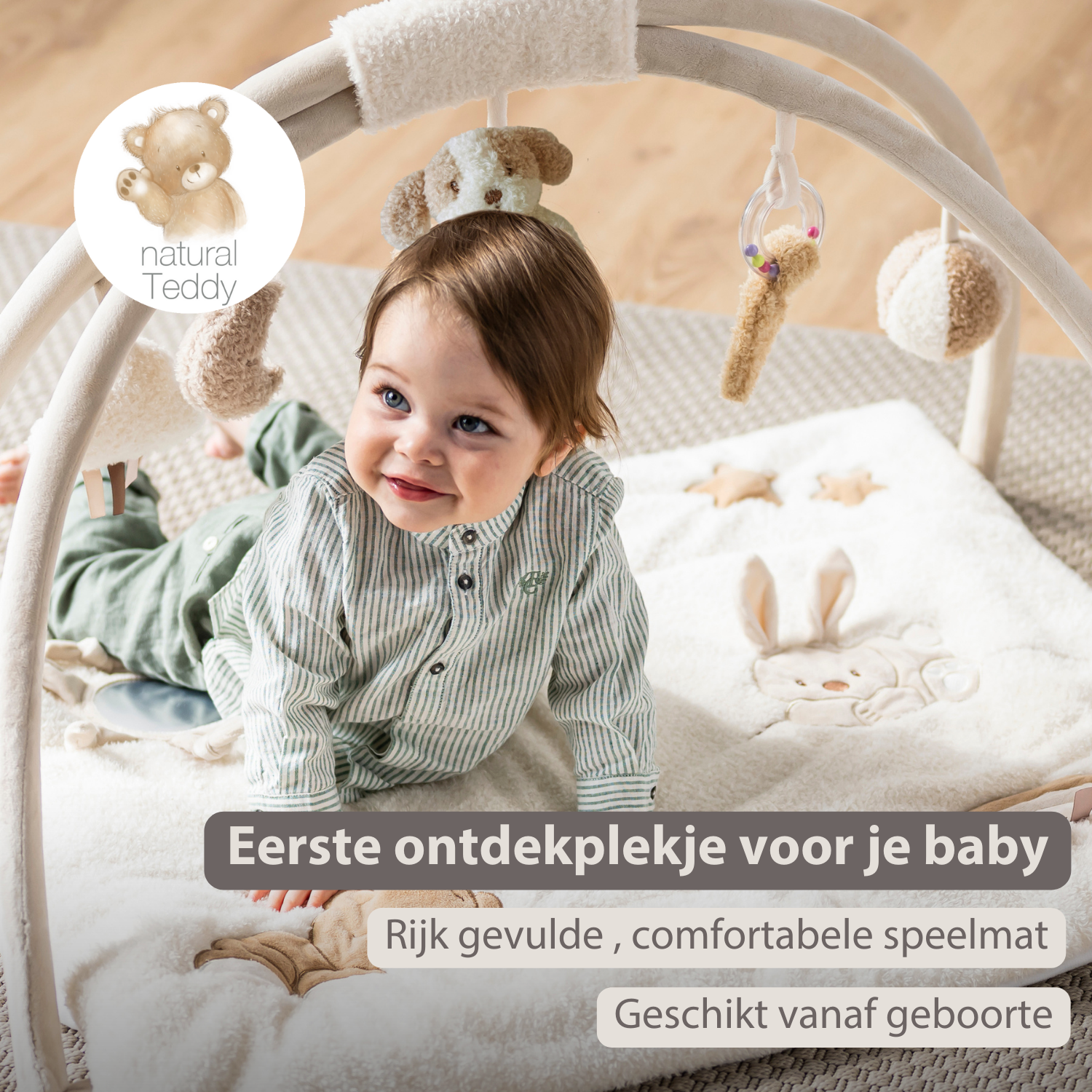 TEDDY Baby Playmat with Arches Square – 70 x 80 cm – Baby Activity Play Rug [NL]