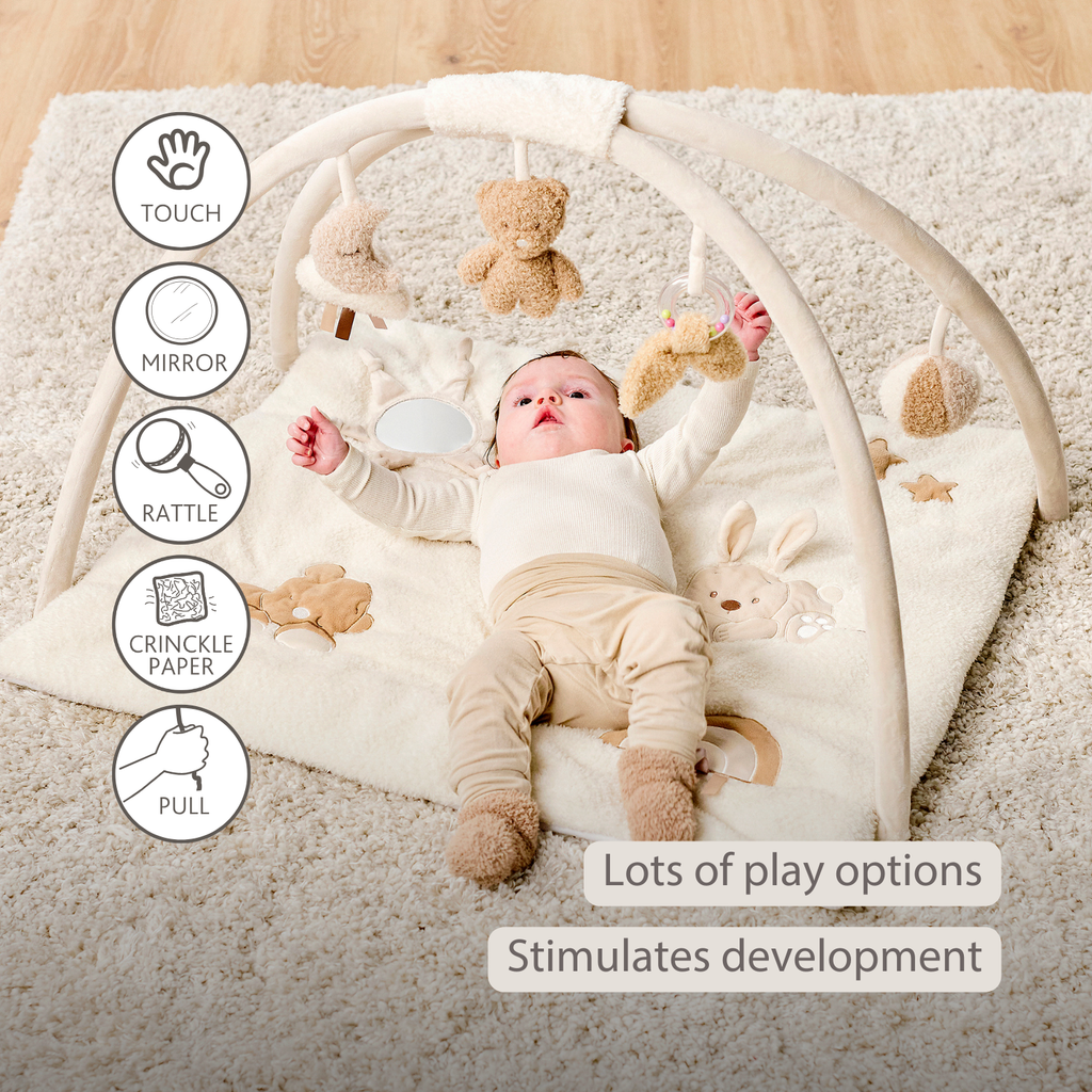 TEDDY Baby Playmat with Arches Square – 70 x 80 cm – Baby Activity Play Rug [EN]