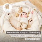 TEDDY Baby Playmat with Arches Round – 90 x 90 cm – Baby Activity Play Rug – Padded Edges [DE]