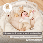 TEDDY Baby Playmat with Arches Round – 90 x 90 cm – Baby Activity Play Rug – Padded Edges [IT]
