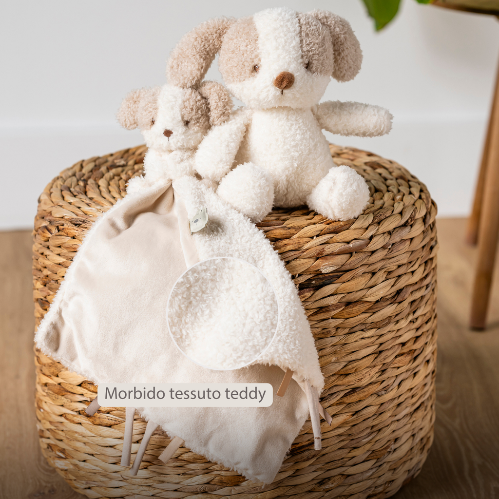 TEDDY Baby Pacifier Cloth – 26 cm – Bunny Doudou as Pacifier Holder – Ecru [IT]