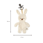 TEDDY Baby Pacifier Cloth – 26 cm – Bunny Doudou as Pacifier Holder – Ecru [IT]
