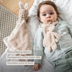 TEDDY Baby Pacifier Cloth – 26 cm – Bunny Doudou as Pacifier Holder – Ecru [EN]