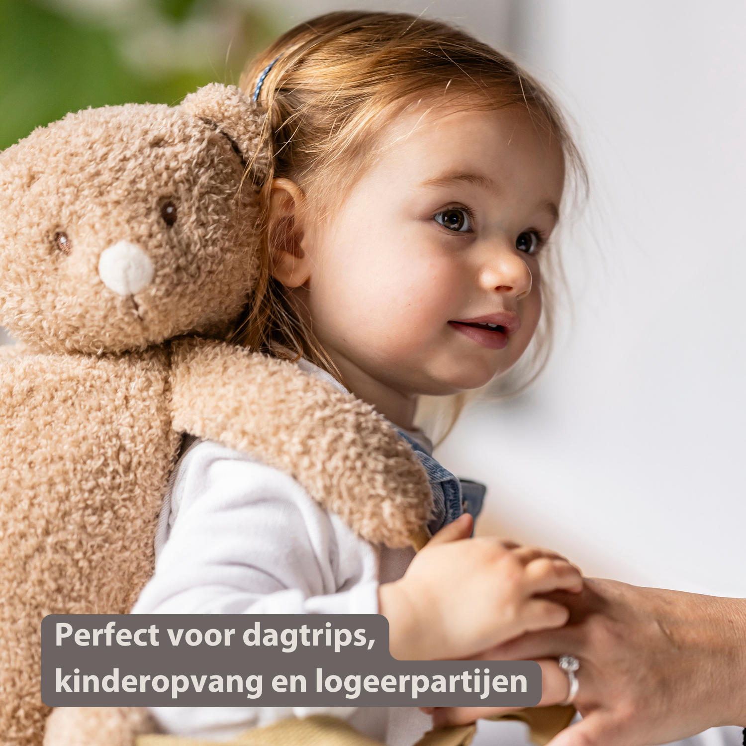 TEDDY Plush Backpack – 30 cm – Toddler School Bag – Soft Bear Backpack – Beige [NL]