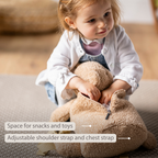 TEDDY Plush Backpack – 30 cm – Toddler School Bag – Soft Bear Backpack – Beige [EN]