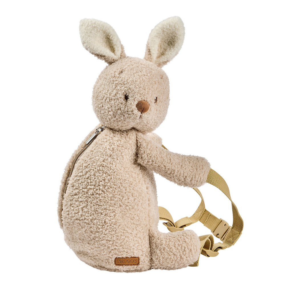 TEDDY Plush Backpack – 30 cm – Toddler School Bag – Soft Bunny Backpack – Ecru [DE]