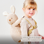 TEDDY Plush Backpack – 30 cm – Toddler School Bag – Soft Bunny Backpack – Ecru [NL]