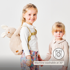 TEDDY Plush Backpack – 30 cm – Toddler School Bag – Soft Bunny Backpack – Ecru [EN]