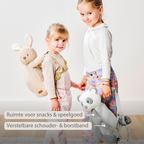 TEDDY Plush Backpack – 30 cm – Toddler School Bag – Soft Panda Backpack – Grey & White [NL]