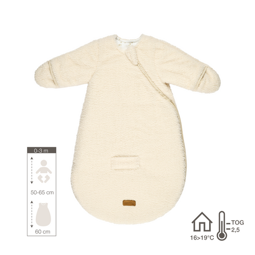 schlafsack mit ärmeln 2 5 tog TEDDY Schlafsack Teddy Ecru 60 cm – Mit Ärmeln und Fäustlingen – TOG 2 – Nattou