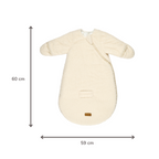 TEDDY Sleeping Bag Teddy Ecru 60 cm – With Sleeves and Mittens – TOG 2.5 – Soft Baby Sleeping Bag [DE]