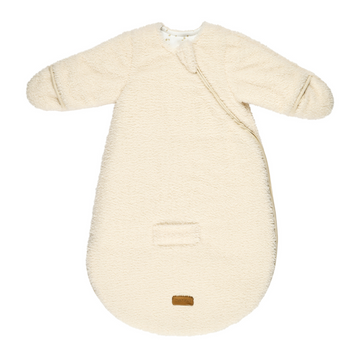 TEDDY Sleeping Bag Teddy Ecru 60 cm – With Sleeves and Mittens – TOG 2.5 – Soft Baby Sleeping Bag [FR]
