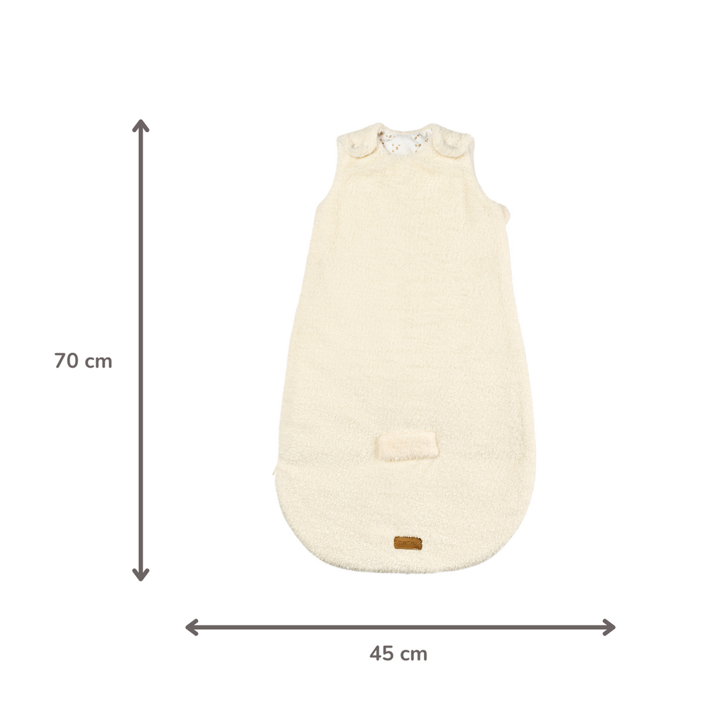 TEDDY Sleeping Bag Teddy Beige 70 cm – Detachable Sleeves – TOG 2.5 – Soft Baby Sleeping Bag [EN]