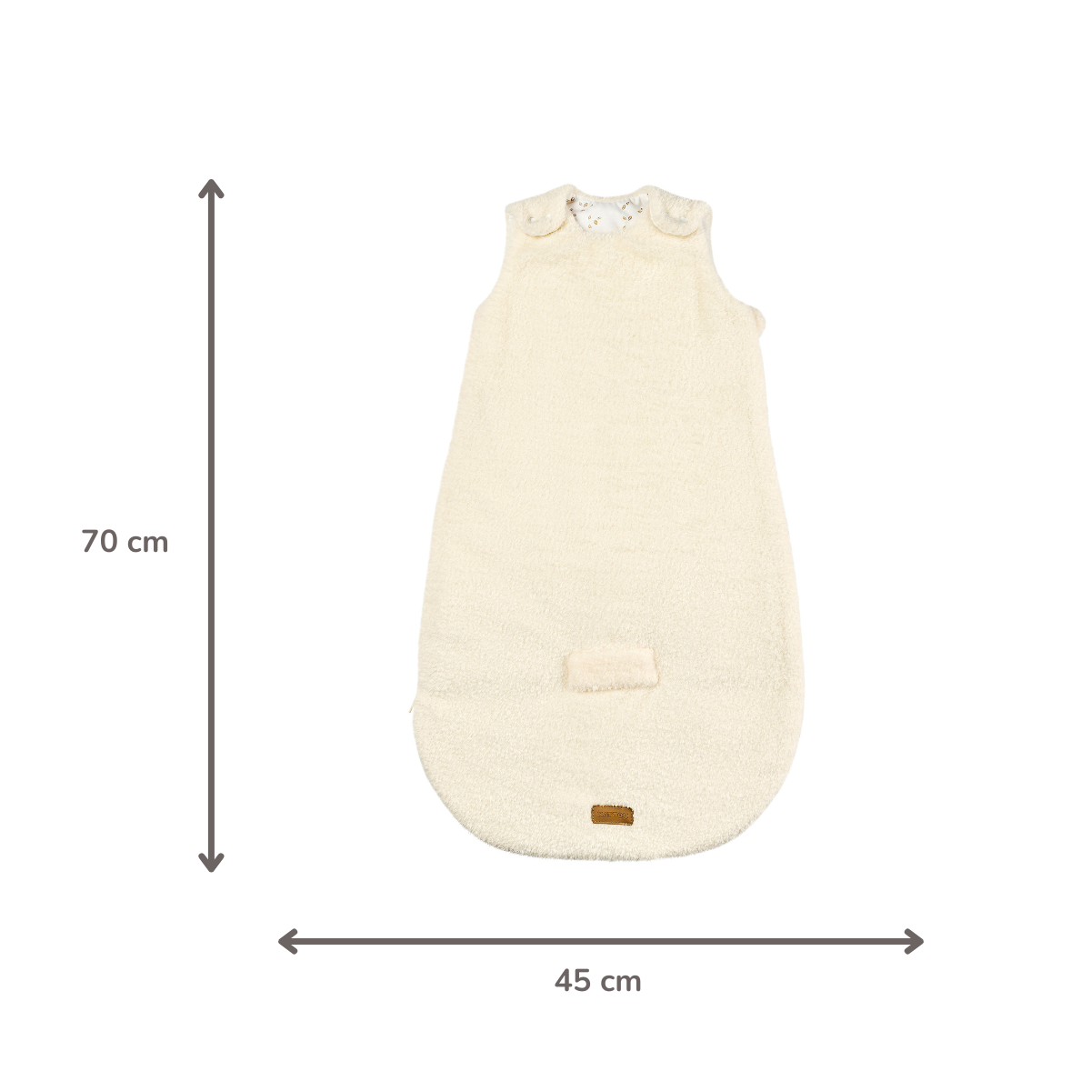 TEDDY Sleeping Bag Teddy Ecru 70 cm – TOG 2.5 – Soft Baby Sleeping Bag – Breathable & Safe Sleep [DE]