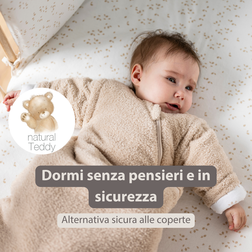 TEDDY Sleeping Bag Teddy Ecru 70 cm – TOG 2.5 – Soft Baby Sleeping Bag – Breathable & Safe Sleep [IT]