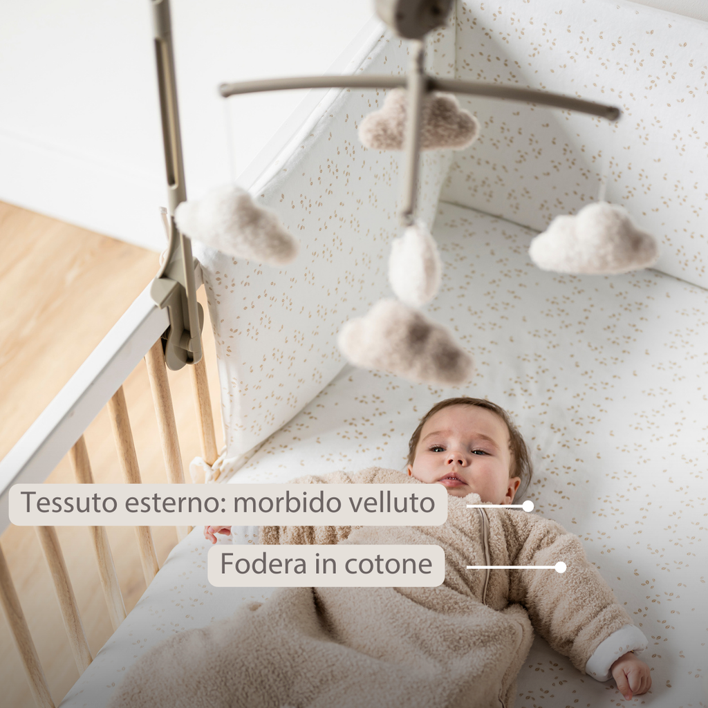 TEDDY Sleeping Bag Teddy Ecru 70 cm – TOG 2.5 – Soft Baby Sleeping Bag – Breathable & Safe Sleep [IT]