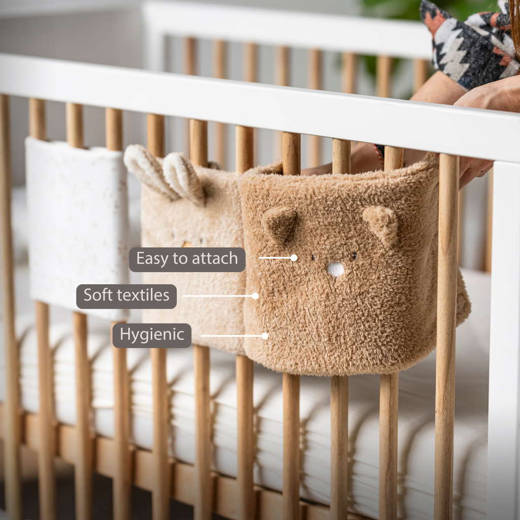TEDDY Bed Protector Set of 6 Pieces – Cot Rail Protectors – Soft Baby Bed Safety [EN]