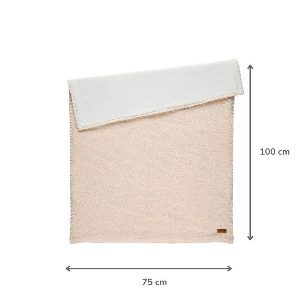 TEDDY Supersoft Blanket Ecru 100x75 cm – Double-Sided Baby Blanket [DE]