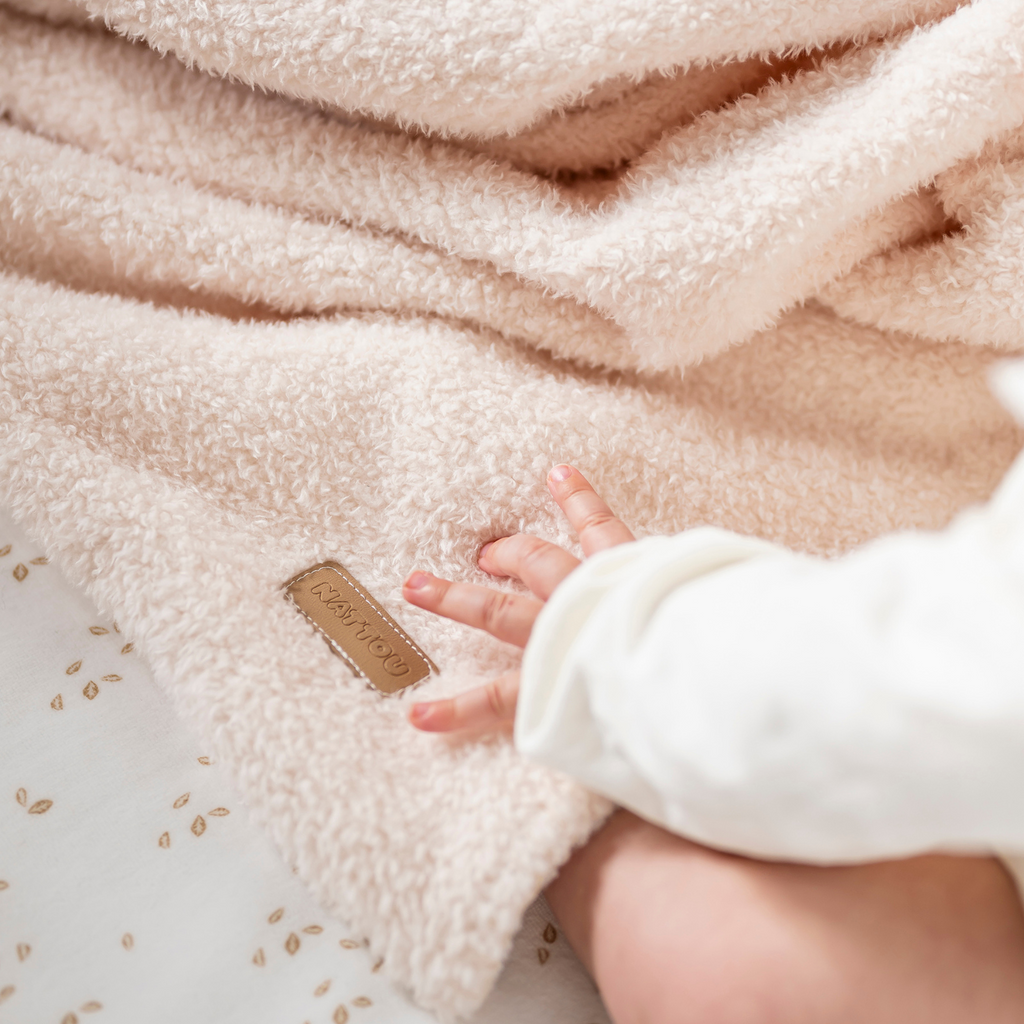 TEDDY Supersoft Blanket Beige 100x75 cm – Double-Sided Baby Blanket [DE]