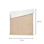 TEDDY Supersoft Blanket Beige 100x75 cm – Double-Sided Baby Blanket [IT]