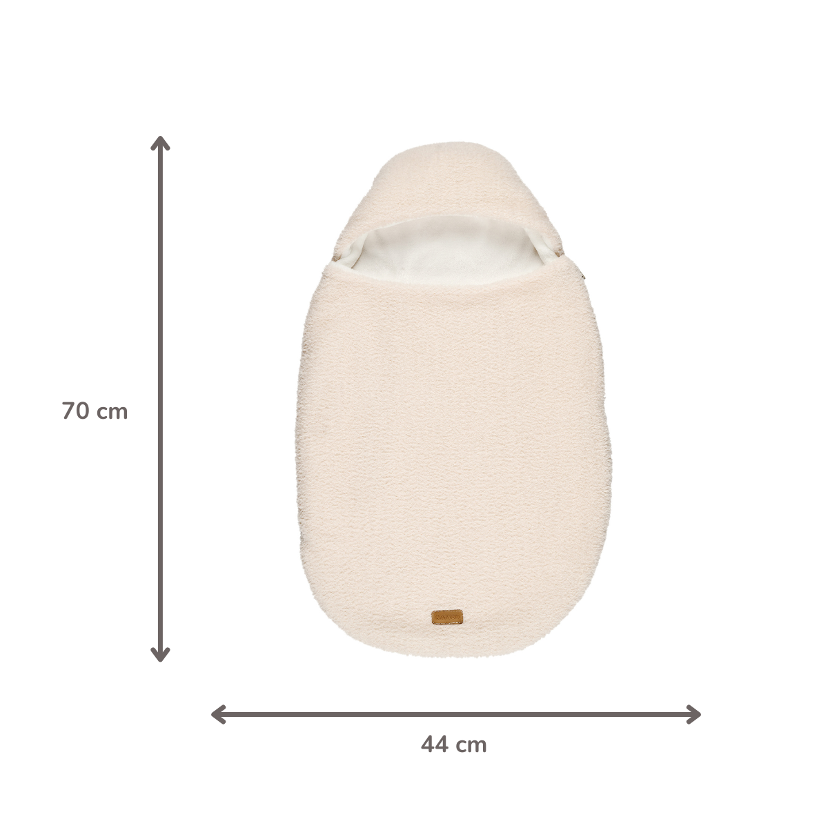 TEDDY Baby Nest Ecru 0–6 months – Soft Baby Nest – For Car Seat and Stroller [IT]