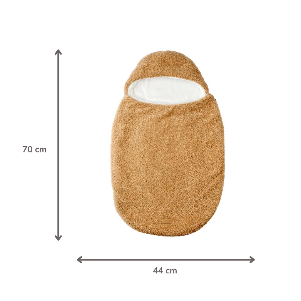 TEDDY Baby Nest Brown 0–6 months – Soft Baby Nest – For Car Seat and Stroller [IT]