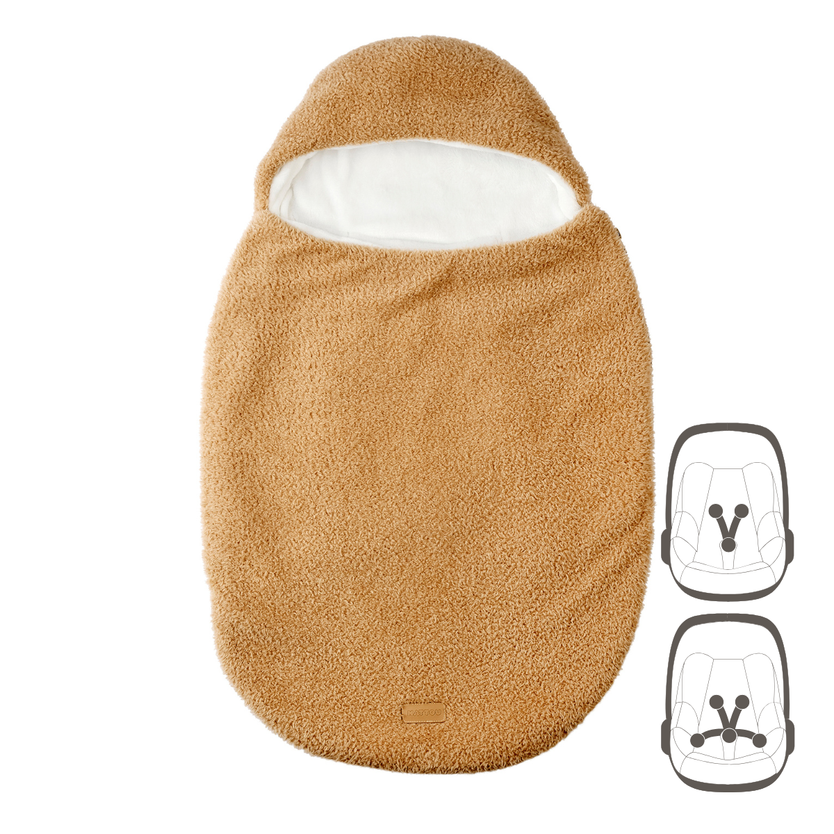 TEDDY Baby Nest Brown 0–6 months – Soft Baby Nest – For Car Seat and Stroller [EN]
