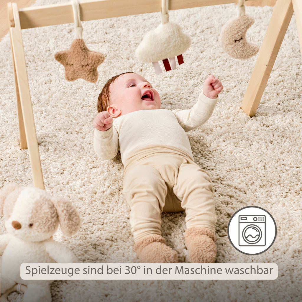 TEDDY Wooden Play Arch Baby – 60 x 48 cm – Baby Activity Play Gym [DE]