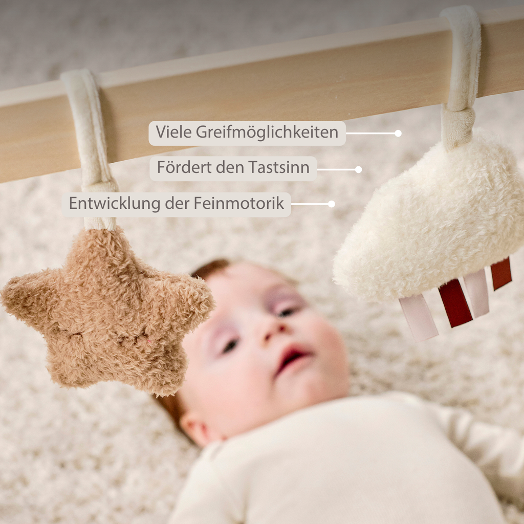 TEDDY Wooden Play Arch Baby – 60 x 48 cm – Baby Activity Play Gym [DE]