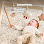 TEDDY Wooden Play Arch Baby – 60 x 48 cm – Baby Activity Play Gym [FR]