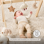 TEDDY Wooden Play Arch Baby – 60 x 48 cm – Baby Activity Play Gym [FR]