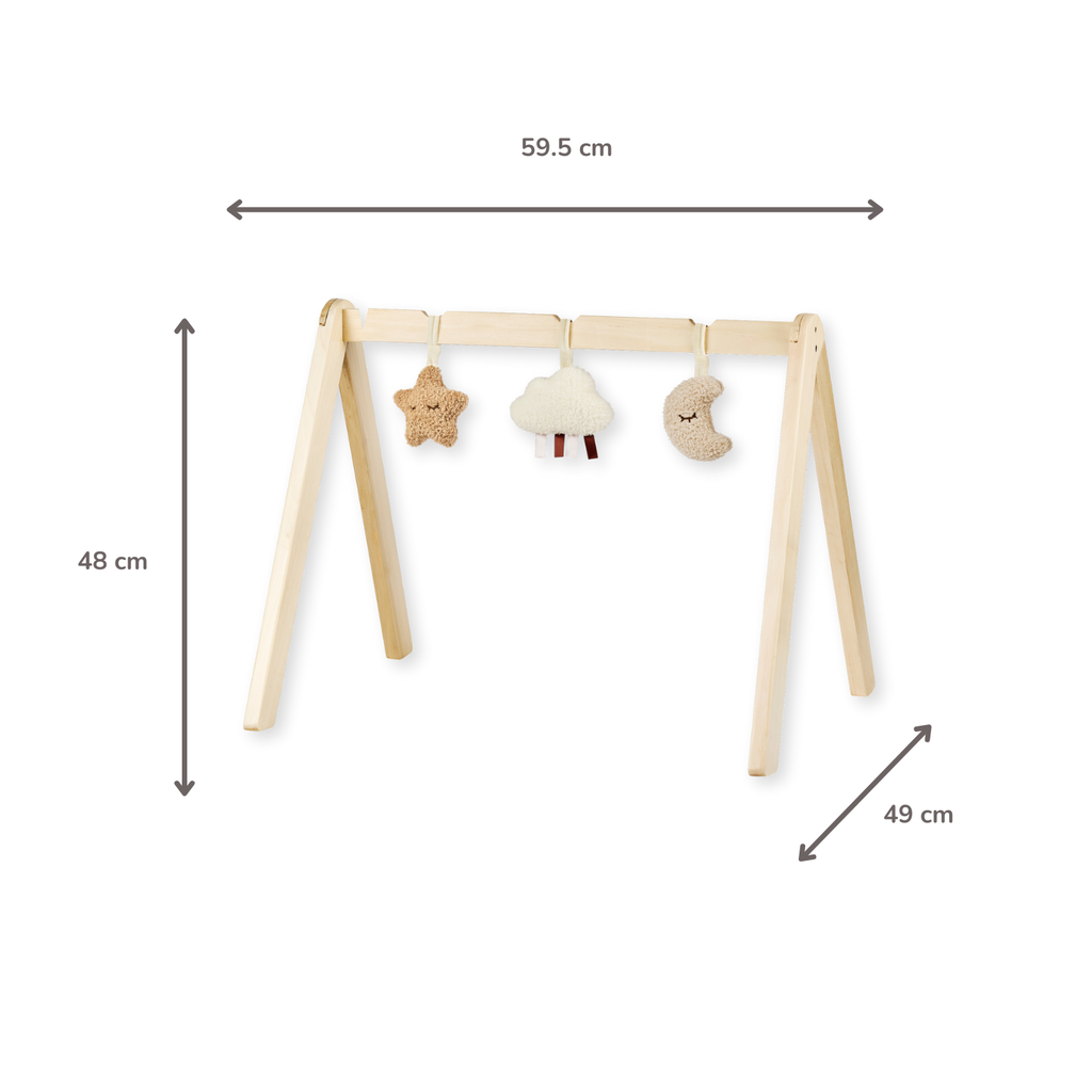 TEDDY Wooden Play Arch Baby – 60 x 48 cm – Baby Activity Play Gym [FR]