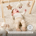 TEDDY Wooden Play Arch Baby – 60 x 48 cm – Baby Activity Play Gym [IT]