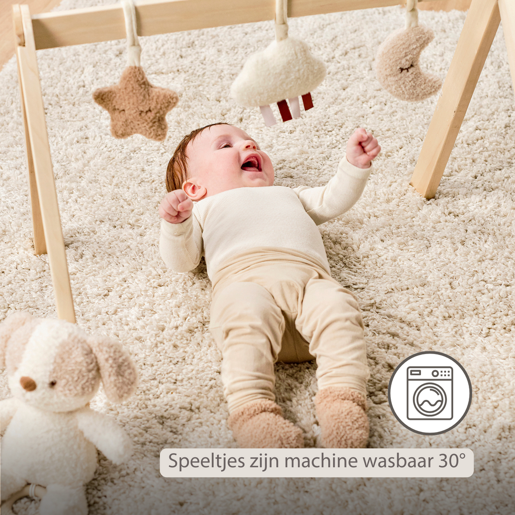 TEDDY Wooden Play Arch Baby – 60 x 48 cm – Baby Activity Play Gym [NL]