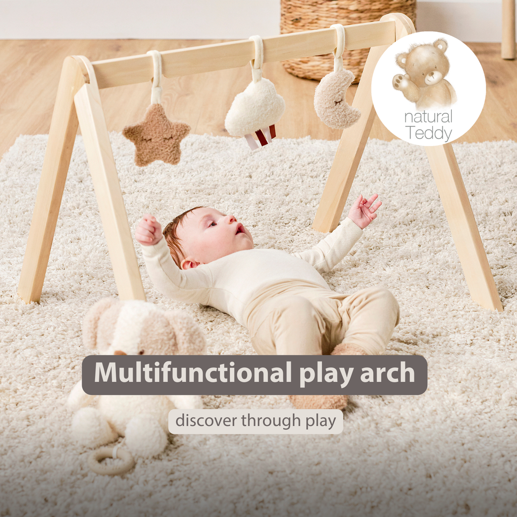 TEDDY Wooden Play Arch Baby – 60 x 48 cm – Baby Activity Play Gym [EN]