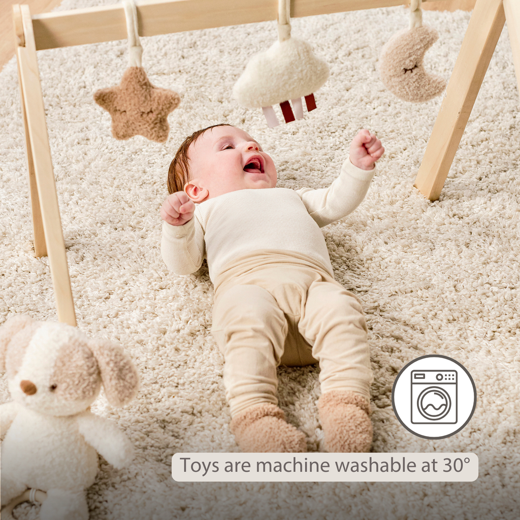 TEDDY Wooden Play Arch Baby – 60 x 48 cm – Baby Activity Play Gym [EN]