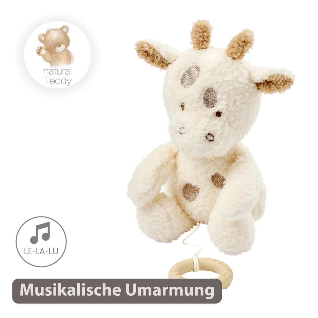 TEDDY Music Plush Giraffe – 32 cm – Soft Plush Toy with Music – Off-White [DE]
